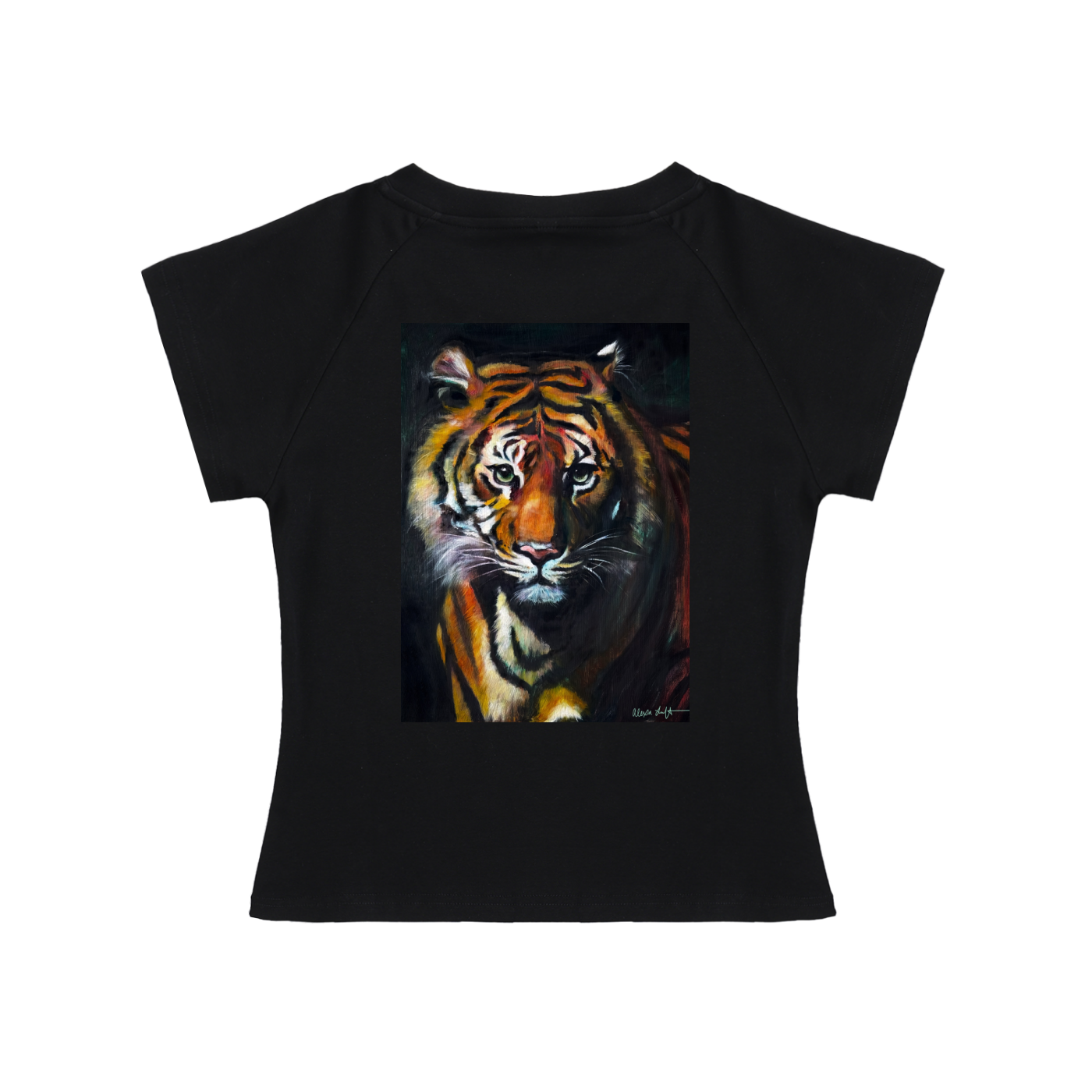 Fitted Tiger (front and back) Women's T-Shirt